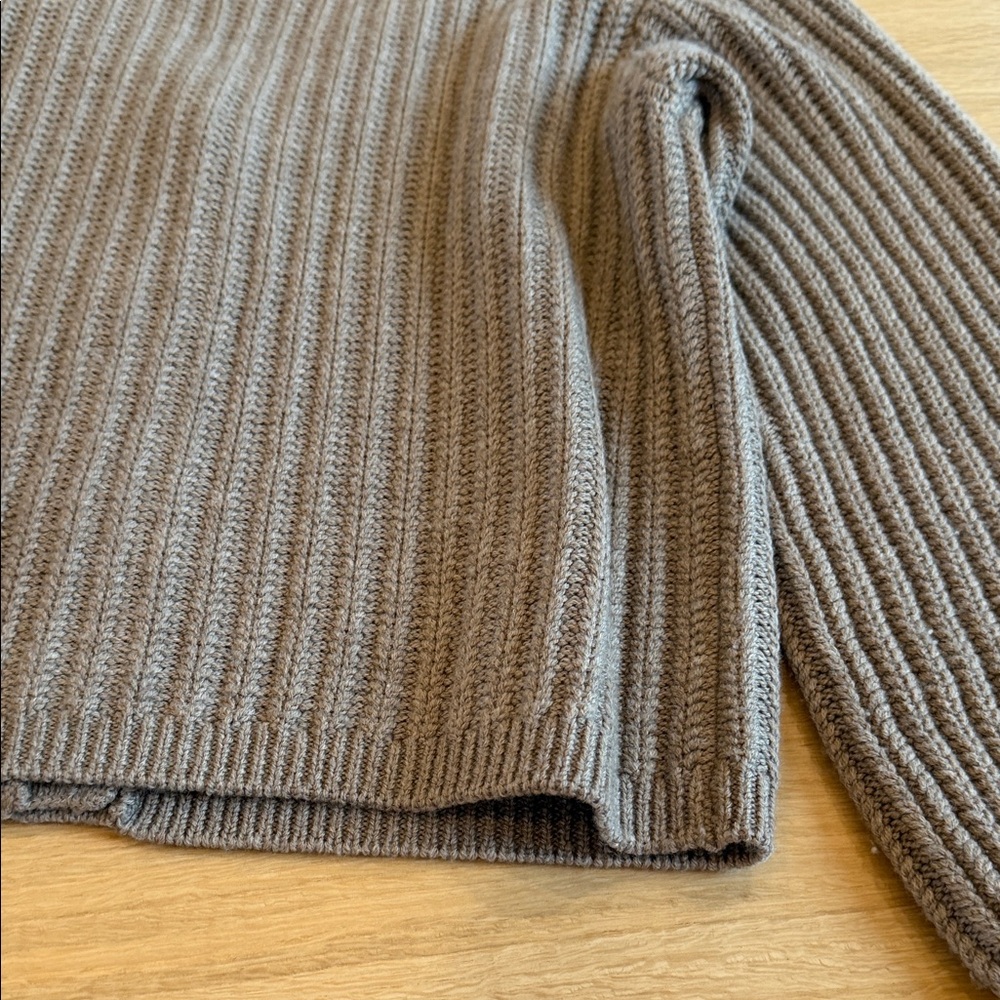 La Ligne - Chunky Knit Merino Wool Cardigan - Provence - Picture 7 of 9